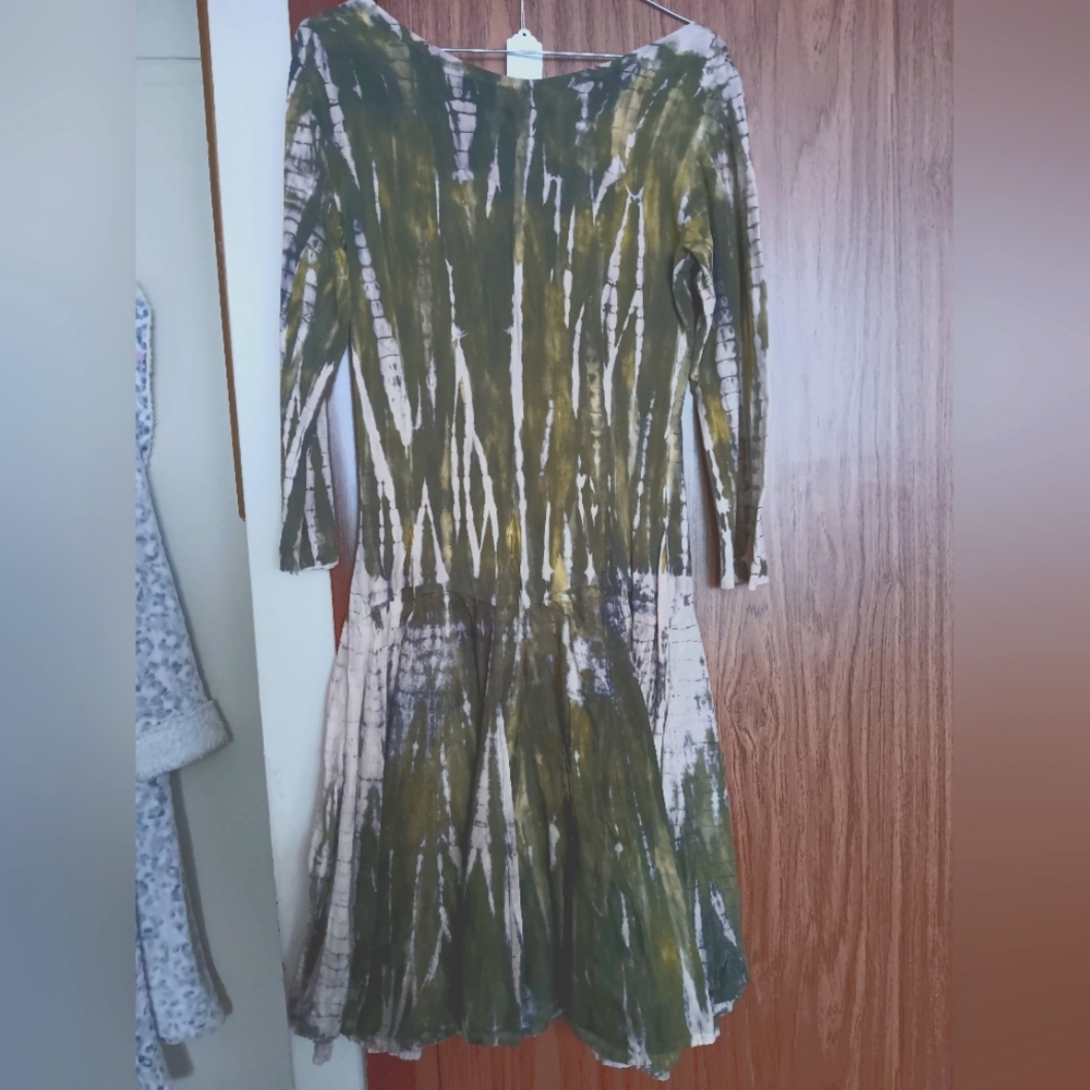Flared tie die, ladies dress